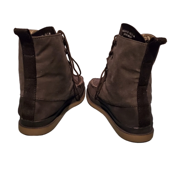 Sperry Top-Sider Black Leather Moc-Toe Combat Ankle Boots Men's Size 10.5M - Picture 8 of 11